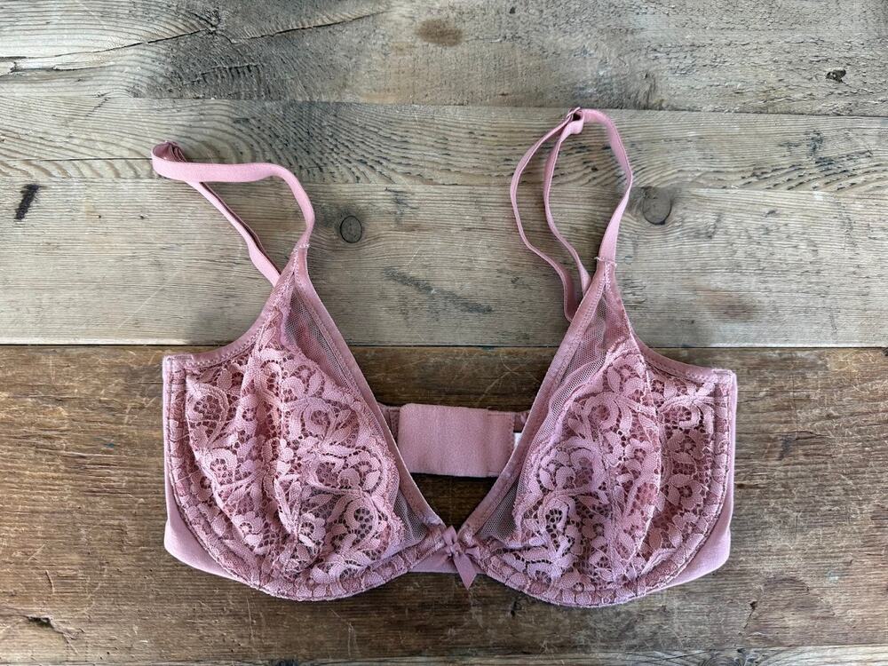 Victoria's Secret Rose Clay 32DDD Body by Victoria Unlined Low-Cut Demi Bra